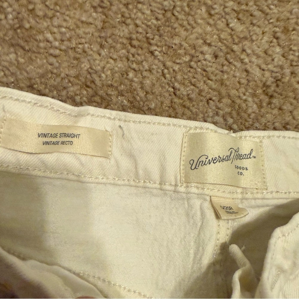 Universal Thread Women's Cream and White Jeans - Picture 2 of 2